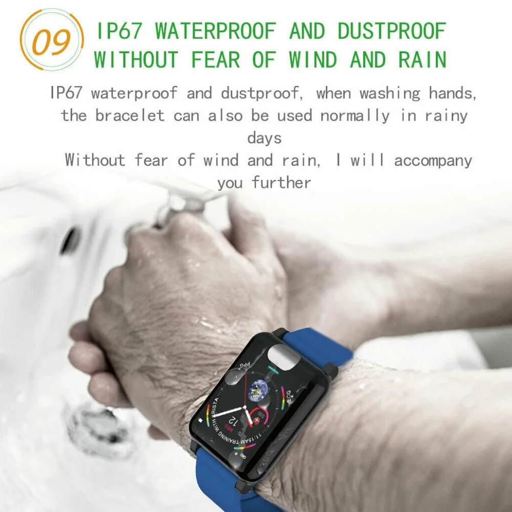 

E04 Waterproof Smart Watches ECG PPG Blood Pressure Measurement Fitness Tracker Gps Smartwatch Bracelet Heart Rate For IOS phone