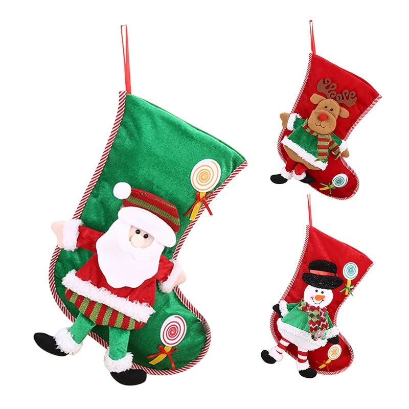 

Рождественские чулки, Рождественская елка, оригинальная подарочная сумка для рождества, дома, Нового года, украшение для камина