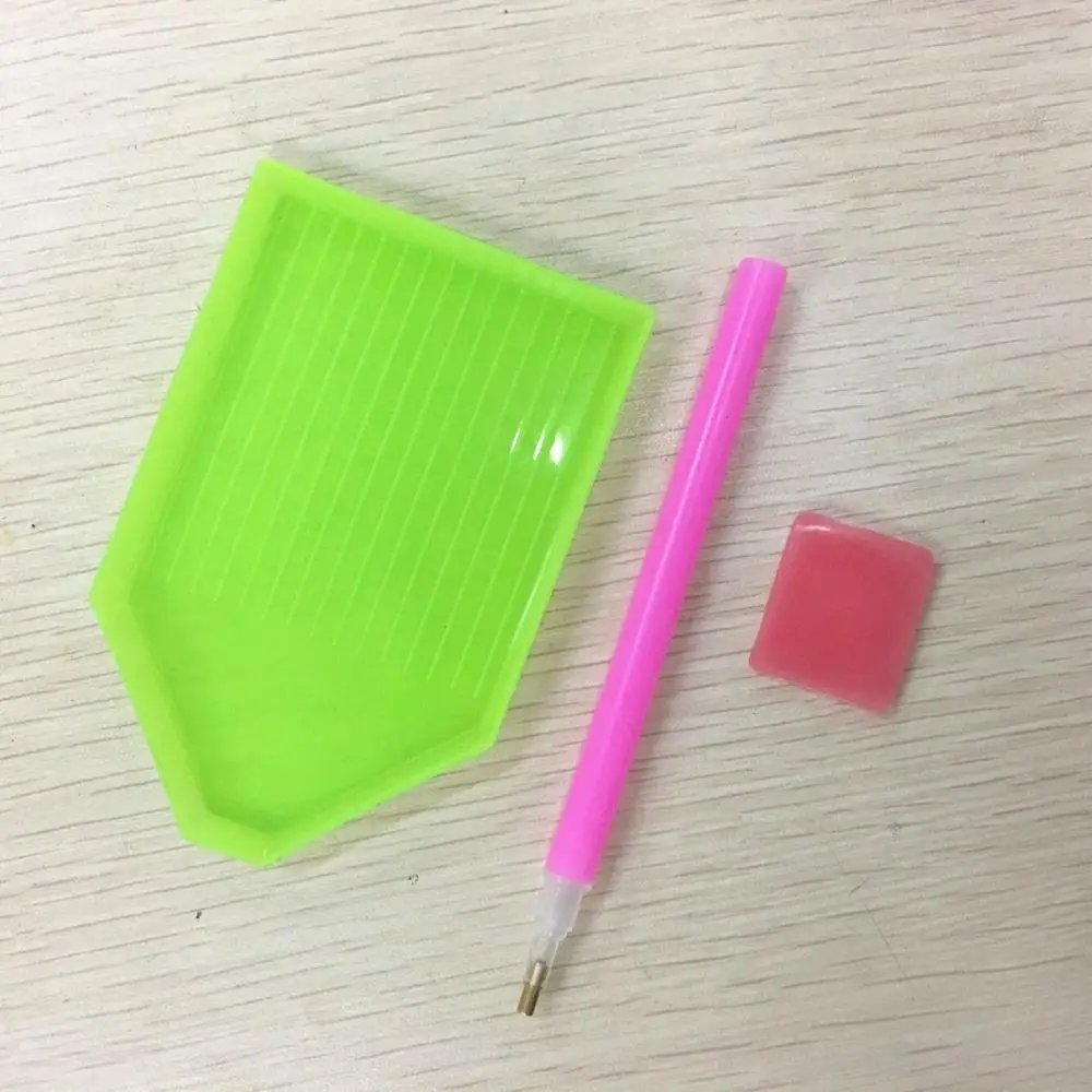 

3Pcs/Set Nail Diamond Painting Tools Stitch Kits Sticking Drill Pen With Tray Painting Accessories Point Crafts Kits