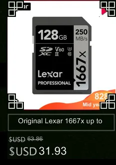 Оригинальная флеш-карта Lexar 300 МБ/с./с, 64 ГБ памяти, sd-карта, 32 ГБ, 128 ГБ, 2000x, SDXC, UHS-II, U3, высокая скорость, карта для 3D 4K цифровой DSLR камеры