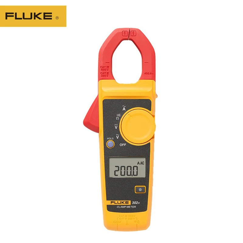 Цифровой токовый клещи Fluke 302 + измеритель сопротивления амперметра амперметр