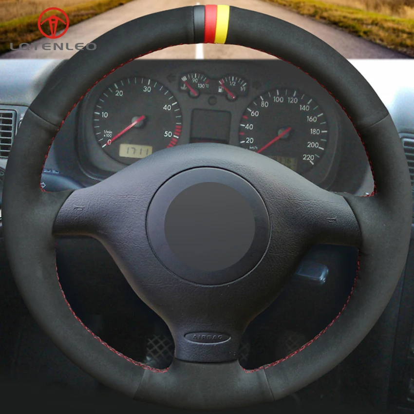 LQTENLEO черная замша для Volkswagen VW Golf 4 (MK4) 1997-2003 Passat B5 1996-2005 Polo MK6 1999-2002 | Автомобили и