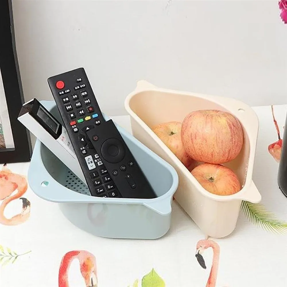 

Kitchen Sink Basket Triangular Multifunctional Drain Shelf Sink Storage Rack Bathroom Support Corner Hanging Soap Organizer