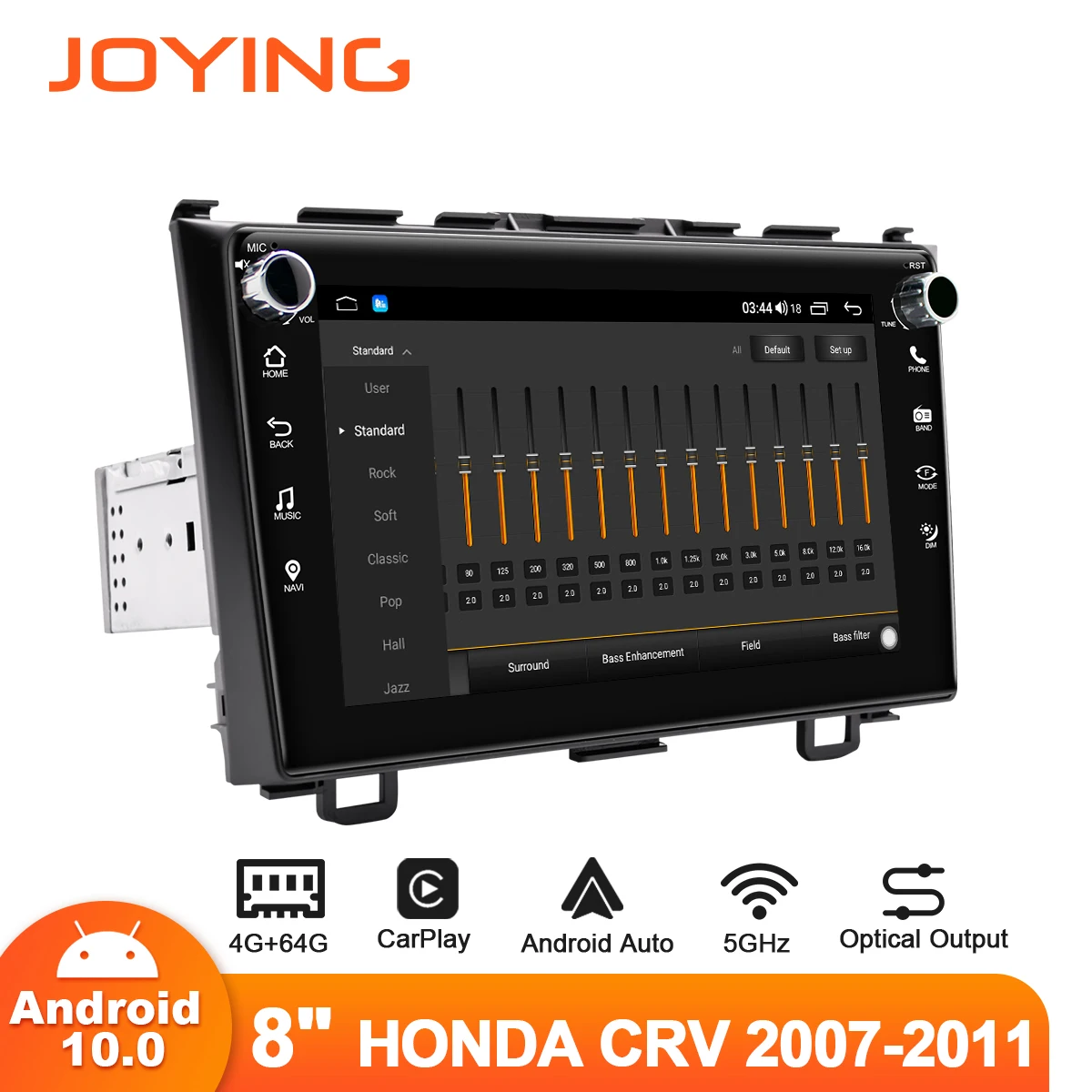 저렴한 Joying-안드로이드 자동차 라디오 스테레오 8 인치 무선 카플레이, 혼다 CRV 2007-2011 용 지능형 시스템 카플레이, 차량 멀티미디어 플레이어