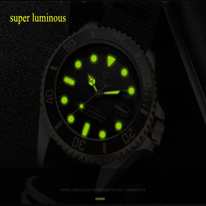 

Green Water Ghost Luxury Men Watch Automatic Mechanical Luminous Calendar Male Watches High Quality Pilot Aviation Gift Watches