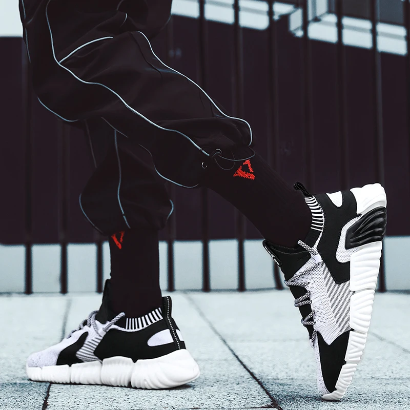 

Breathable High Flexibility Sneakers Mens Outdoor Non Slip Lace-Up Running Shoes Comfortable Running Shoes