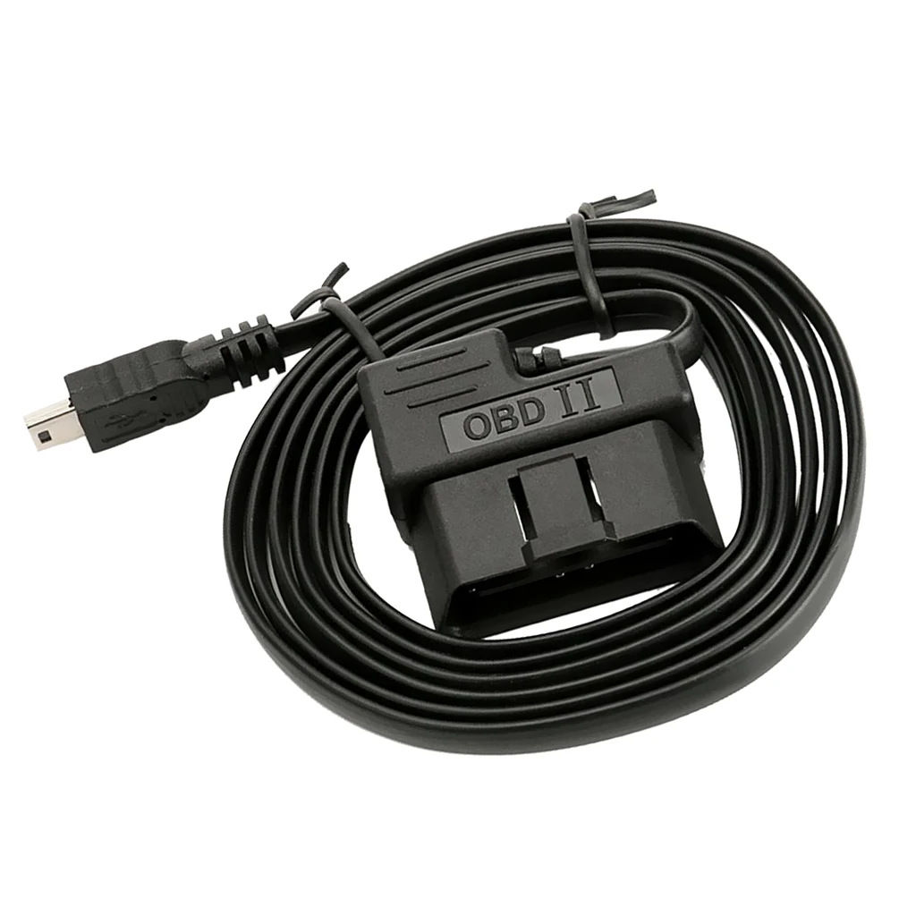 Кабель для подключения Автомобильного головного устройства OBD II 2 16 Pin к Mini USB 1 8 м |
