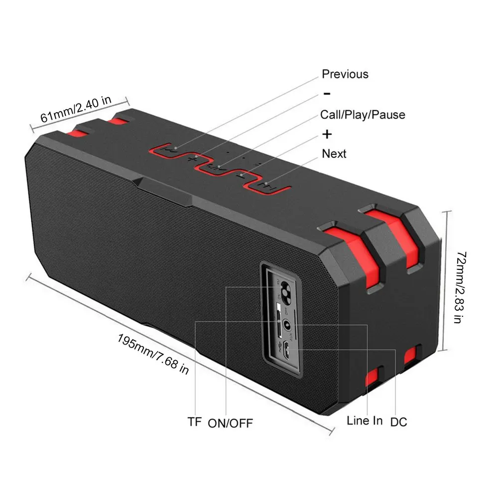 LESHP беспроводной Bluetooth динамик водонепроницаемый пылезащитный противоударный