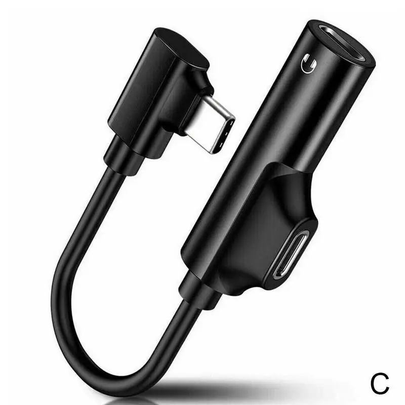Удлинительный кабель для наушников 2 в 1 usb type C до 3,5 мм Jack адаптер для Xiaomi huawei samsung type-C OTG USB-C USBC сплиттеры - Цвет: C