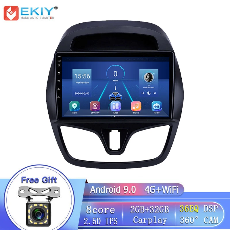 

EKIY 8 ядер 4G DSP Android 9,0 автомобильное радио для CHEVROLET Spark Beat 2015-2017 мультимедийный плеер GPS Навигация стерео Тип рекордер