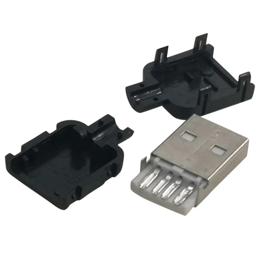 10 комплектов сделай сам USB 2 0 разъем папа тип 4-контактный адаптер в сборе типа