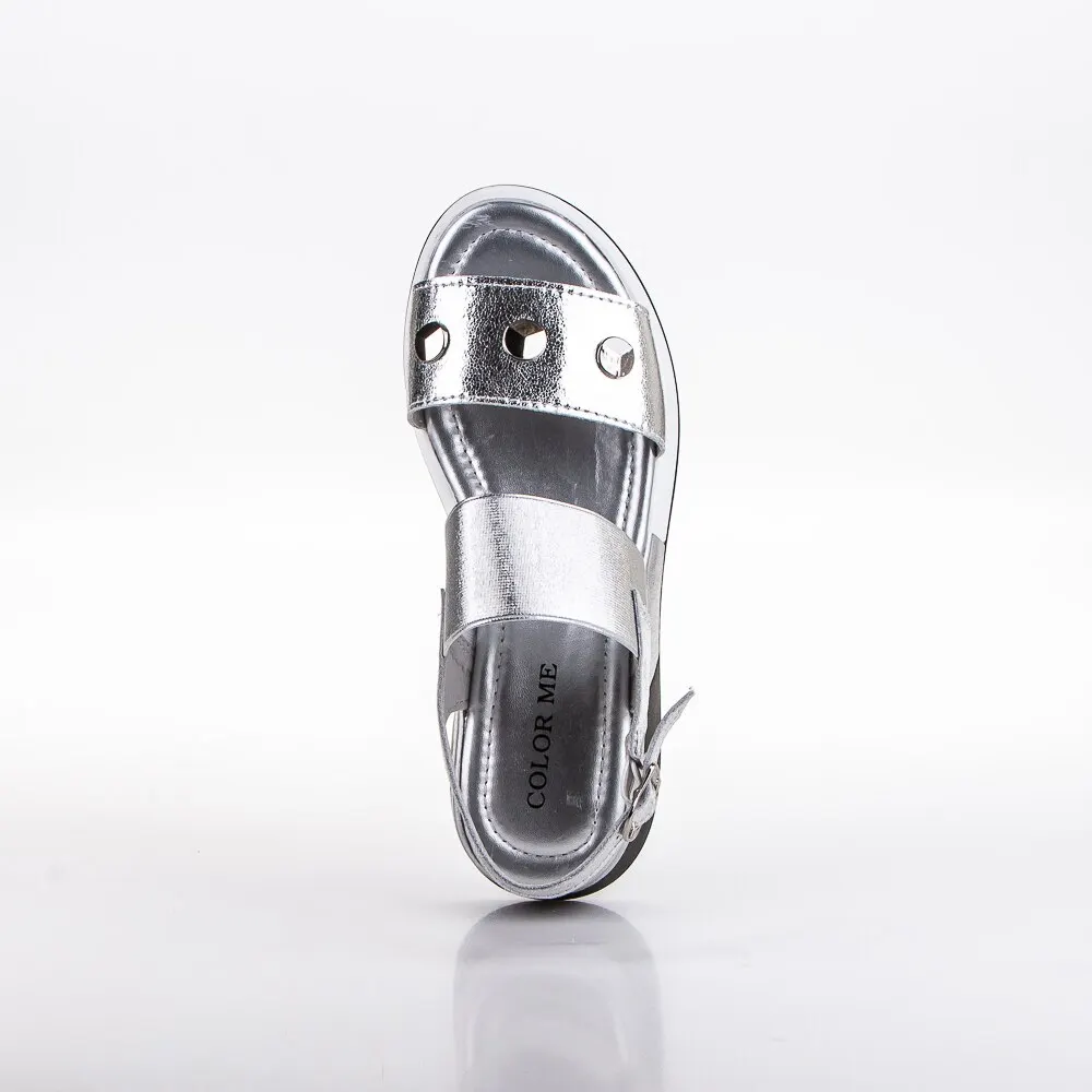 Босоножки женские 212 19124 silver Color Me натуральная кожа|Женские туфли| |