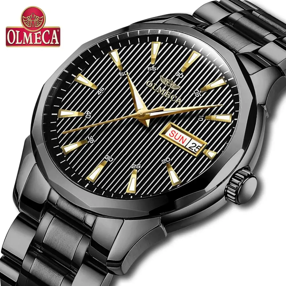 Часы наручные OLMECA Мужские кварцевые модные повседневные брендовые