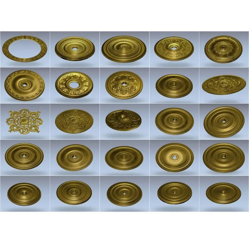 108 шт./компл. декоративная круглая Цветочная 3d модель STL рельеф для ЧПУ формат stl