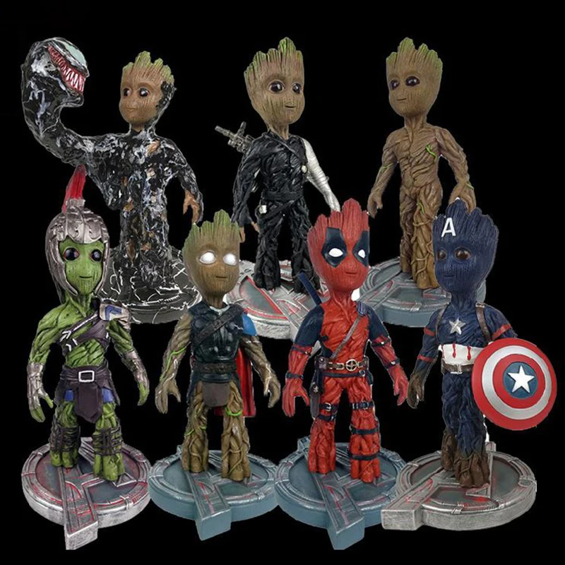 Экшн-фигурки с изображением дерева человека грута галактики стражи Мстители