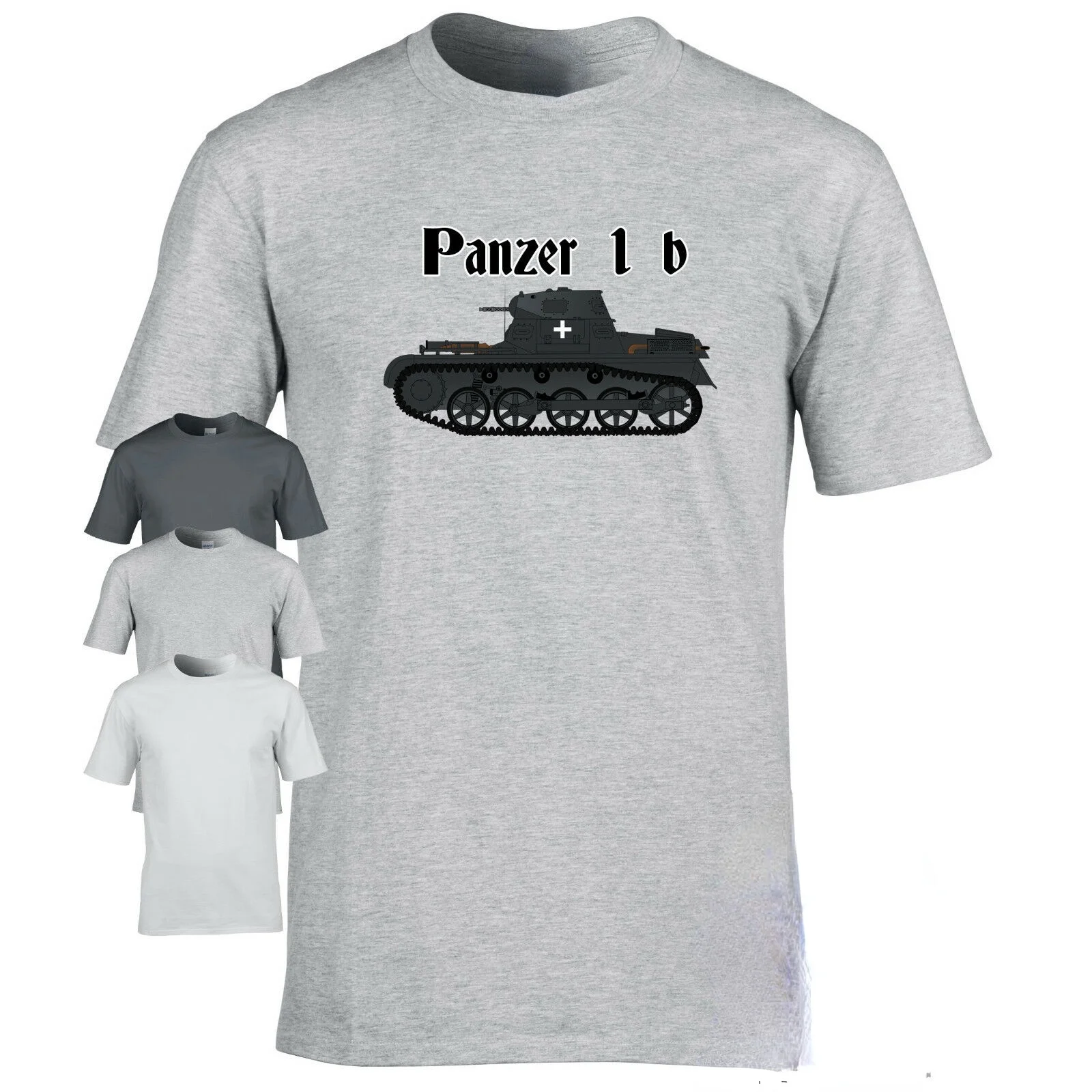 

Armored 1 B tank World War II German military artillery armored summer cotton O-neck short sleeve T-shirt