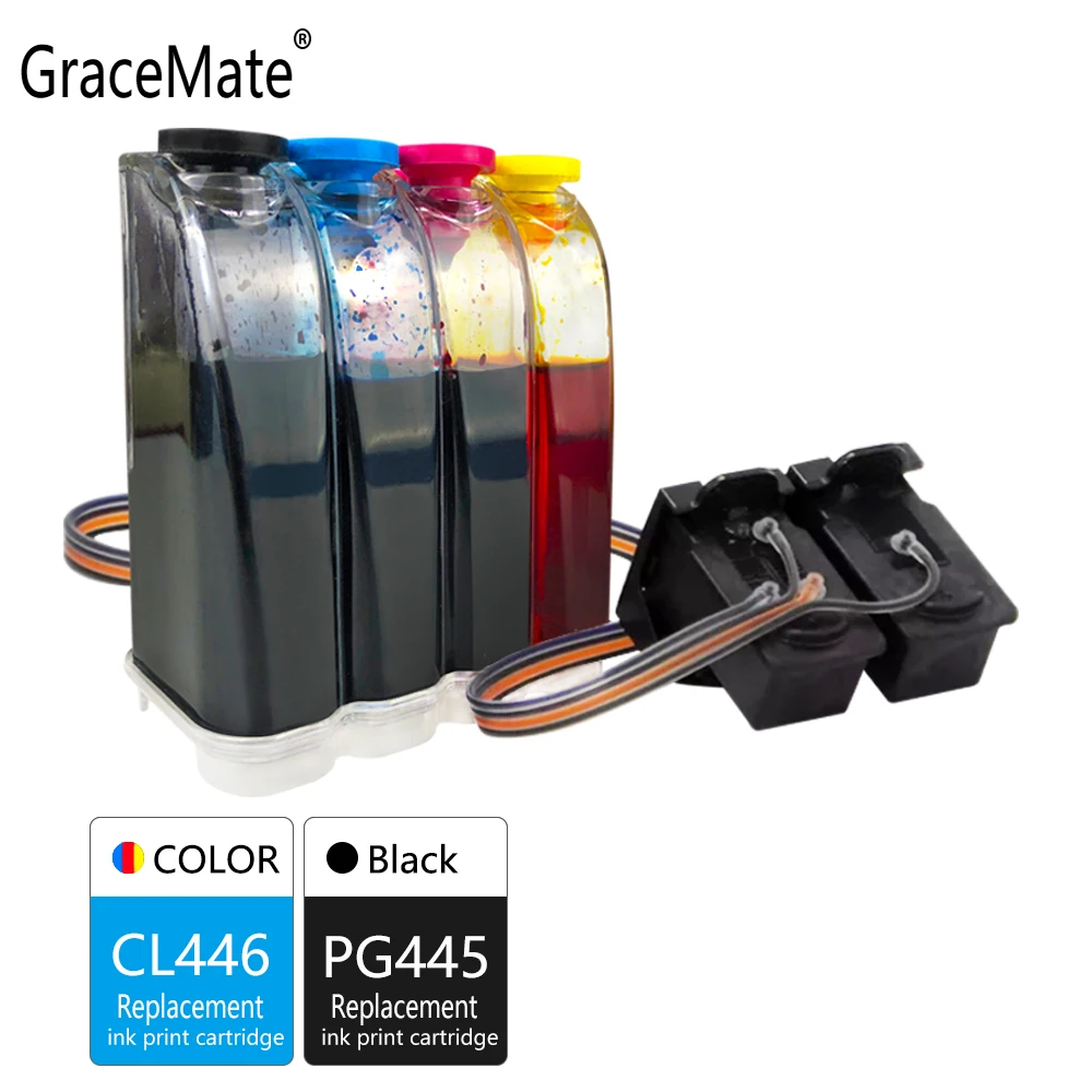 GraceMate совместима с чернилами Canon PG445 CL446 СНПЧ для принтера PIXMA MG2440 MG2540 MG2940 MG2942 MX494