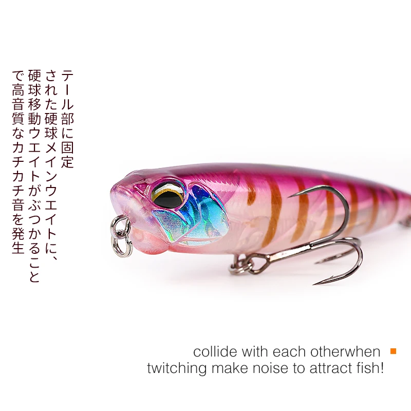 

TSURINOYA Fishing Lure DW59 Topwater Water Pencil Z-Shaped Hard Lure 85mm 10.5g Articial Floating Bait Bass Lure 8 Colors