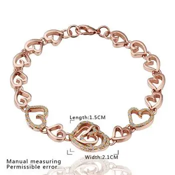 

Fashion Heart Bracelet New Romantic Jewelry for Women Valentine's Day Gift