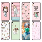 Чехол из ТПУ для Honor 8a Prime 8s 9 10X Lite 9A 9C 9X Premium Pro 9S, чехол-накладка для испанской мультяшной медицины, врача, медсестры, черный