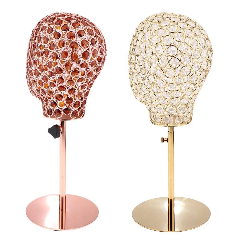 Шляпы кепки дисплей Блестящий горный хрусталь манекен голова модель + Отделяемый