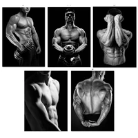 5d diy diamond painting cross stitch sexy gym men embroidery mosaic handmade full square round drill room wall decor craft gift