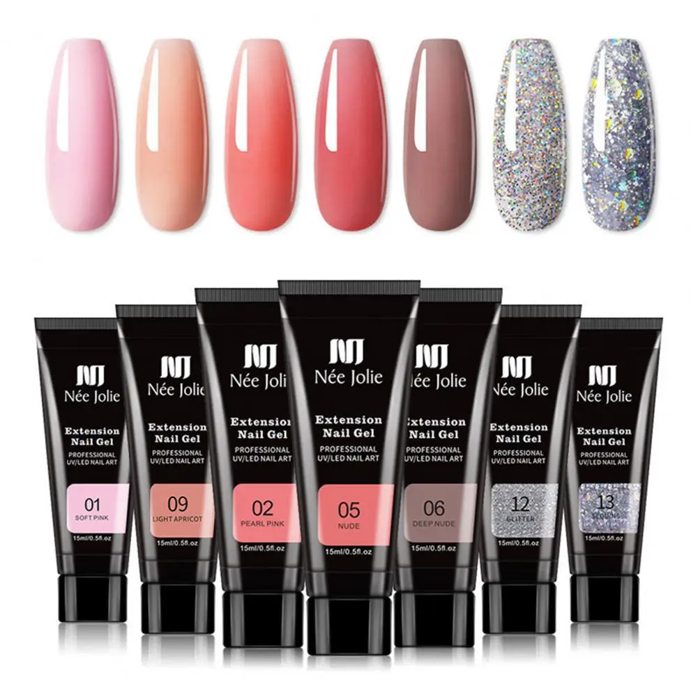 

Nee Jolie Nail Extension Gel Excellent Saturation Tips Extending Various Colors Clear Quick Building Nails Finger Manicure Gel