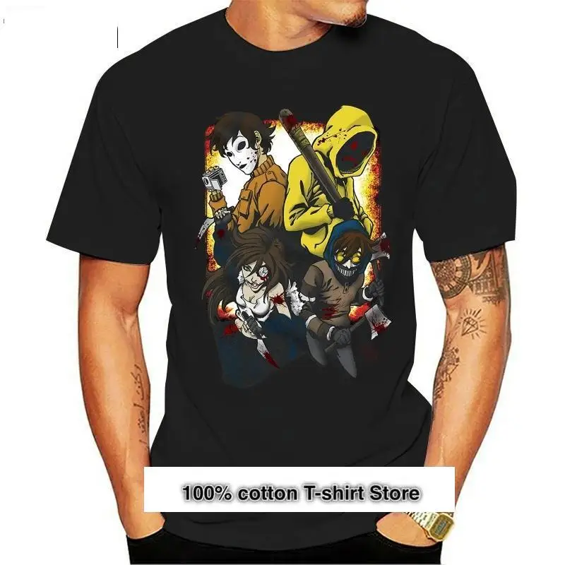 

Creepypasta Family V2-Camiseta de манга corta para hombre, camisa enjoy de gran quality, algodón, трехцветный