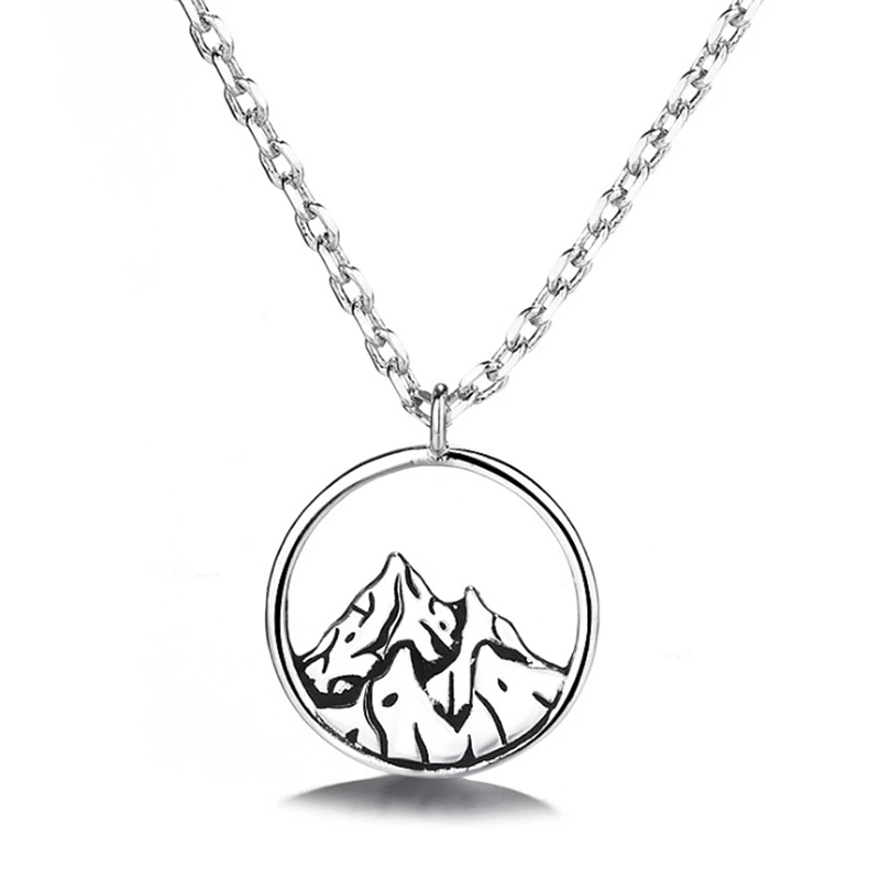 

Couple Mountain Sea Promise Dusk Love Set Pendant Necklace Pairs Tibetan Sliver Infinity Necklace Charms Lovers Men Women Choker