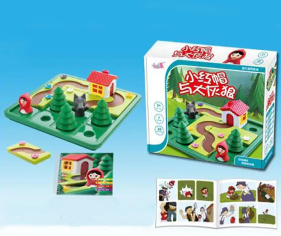 От 3 до 6 лет раннего детства детская игра-головоломка Красная Шапочка И Лесной