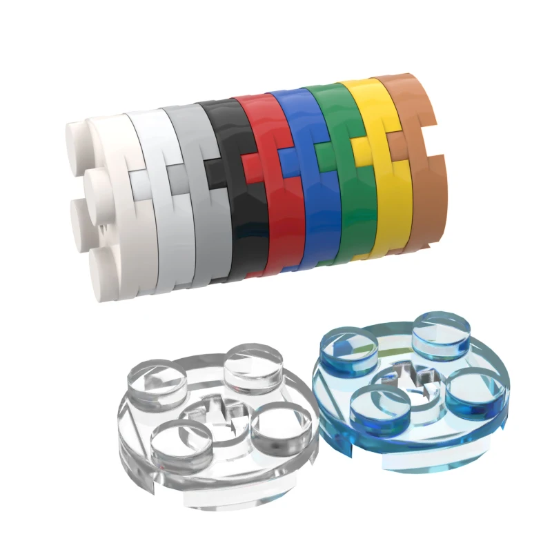 

10PCS Building Blocks 4032 Plate Round 2x2 High-Tech Bricks Assembles Particles DIY Education Parts Toy For Children Gift