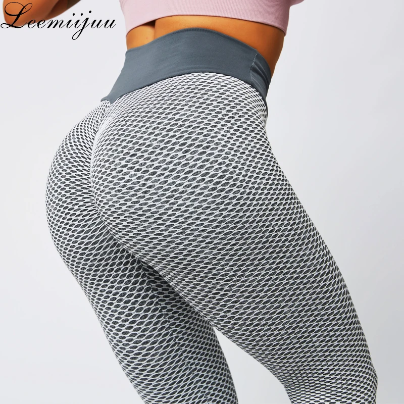 Женские Штаны Для Йоги LEEMIIJUU спортивные Леггинсы пуш ап с высокой талией штаны