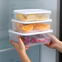 3pcsset plastic storage container household refrigerator fresh keeping box with lid food fruit storage boxes for kitchen