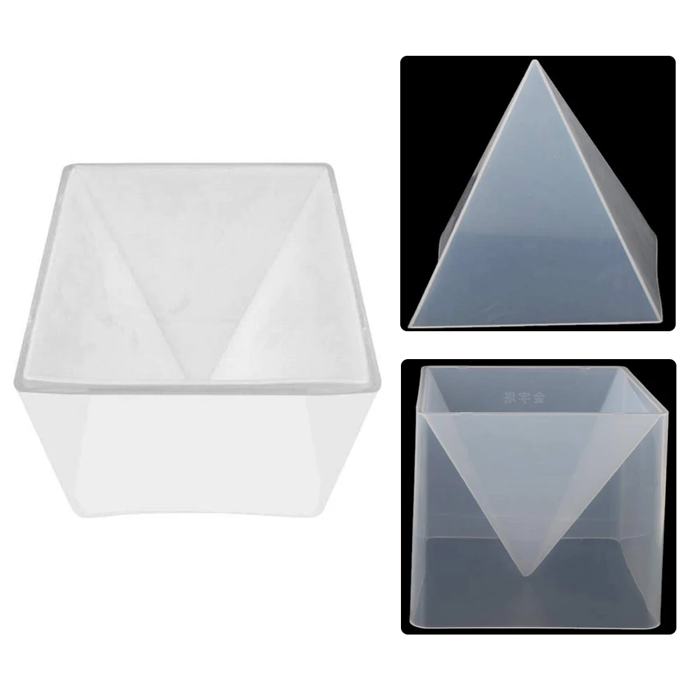 

New Transparent Silicone Mould Epoxy Resin Craft DIY Mould Pyramid Ornament Decoration Jewellery Mould 15cm Super Large