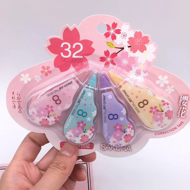 4 шт./компл. 5 мм * 3 м Kawaii вишня коррекция ленты милые с рисунком школа письменный