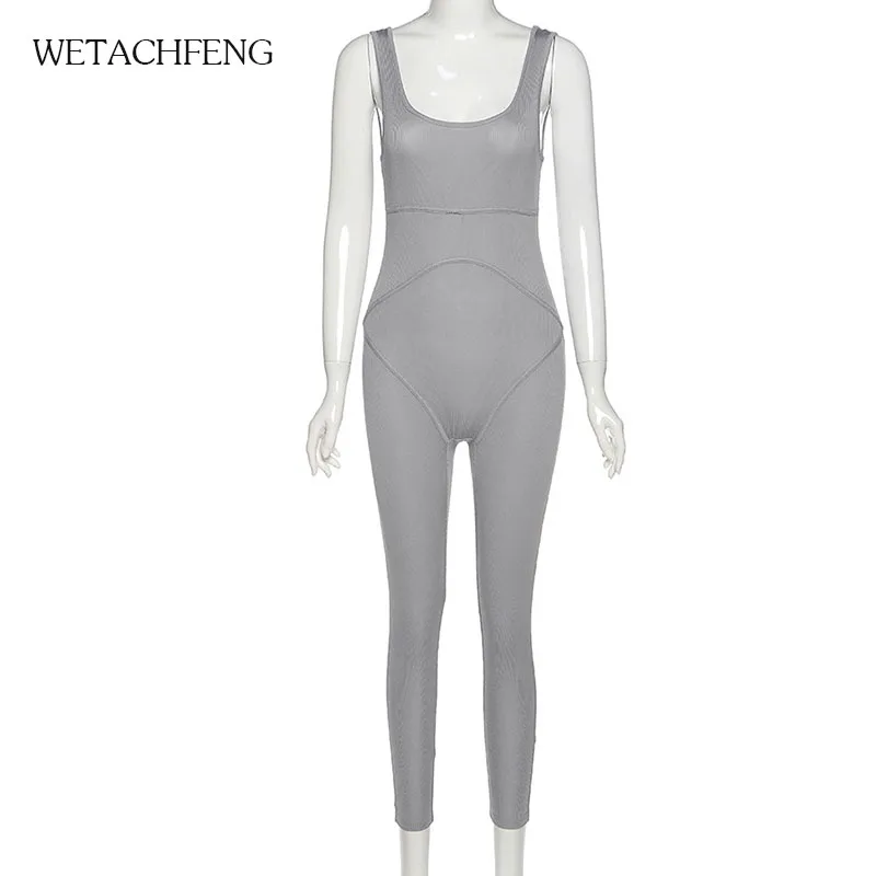 2020 сексуальный вязаный с низким вырезом на спине в стиле хип нить комбинезон Bodycon