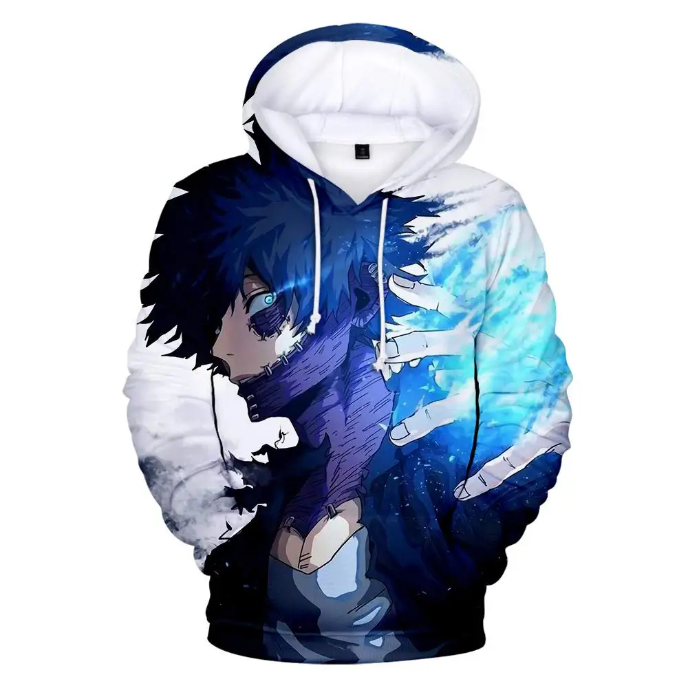 

2021 New Arrival Boku No Hero Academia Hoodie 3D Printed Hooded Pullover Sweatshirt Autumn Winter Clothes
