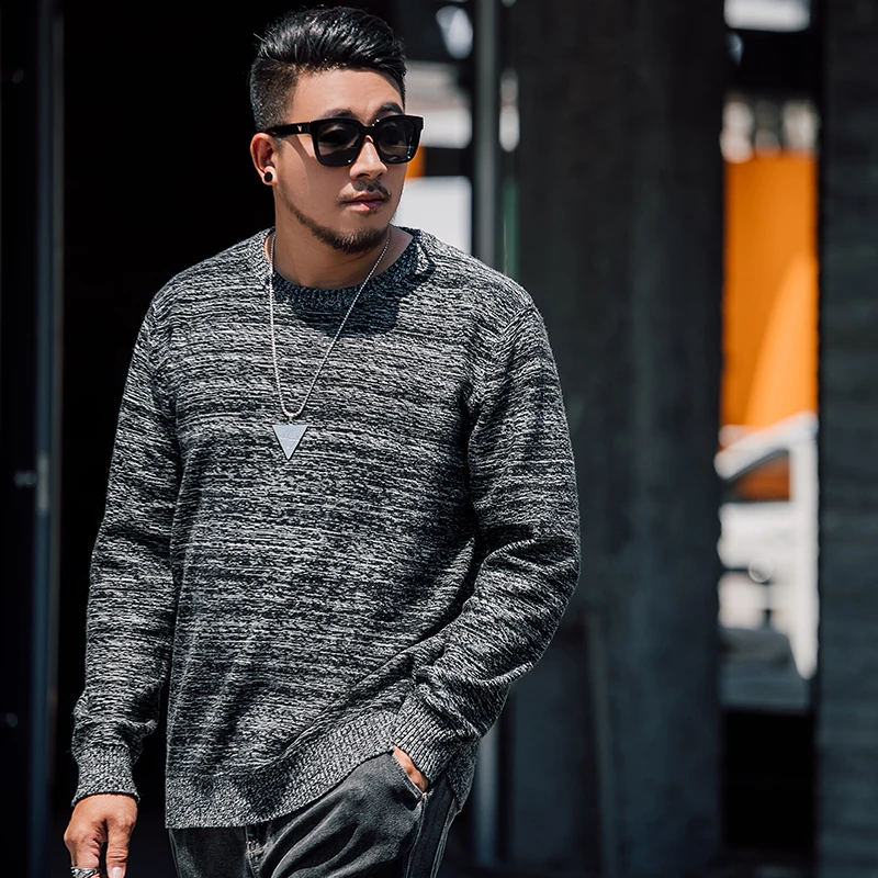 Новинка зимы, 5XL, 6XL, 7XL размера плюс, несколько стилей, свитера для мужчин, вязаный пуловер для мужчин, большой размер, XXL-7XL, Повседневный свитер для мужчин - Цвет: M601 gray