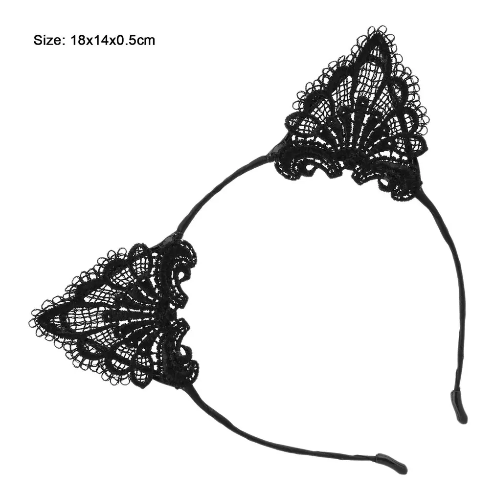 Кружевные повязки на голову с котенком для девушек и женщин модные головной убор