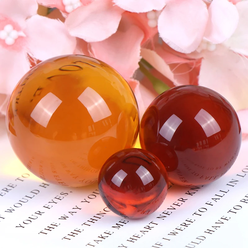 

Lucky Stone Gemstone 20/30/40mm Amber Goldstone Sand Sphere Crystal Globe Ball Chakra Healing Reiki Stone Carved Crafts Mineral