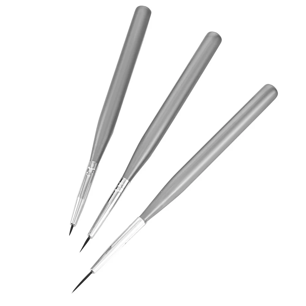 

3Pcs/Set Professional Nail Liner Brush Drawing Painting Acrylic Manicure Extension Pen Set UV Gel Builder for Nail Polish Brush