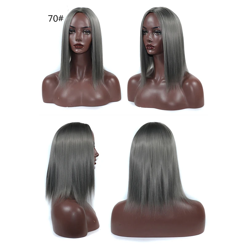 Розовый короткий парик косплей синтетические плечи длина боб для женщин