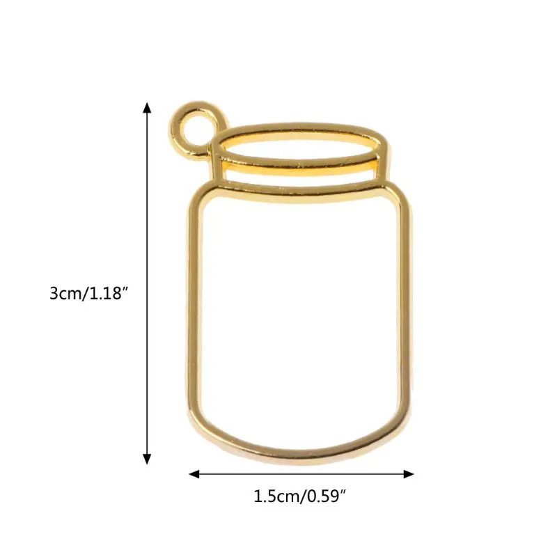 5 шт. плавающие бутылки металлическая рамка полый кулон безделушки UV Смола