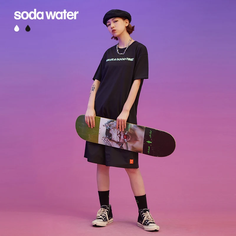 SODAWATER Girl цельная футболка женская в стиле хип-хоп хлопковая забавная для девочек s