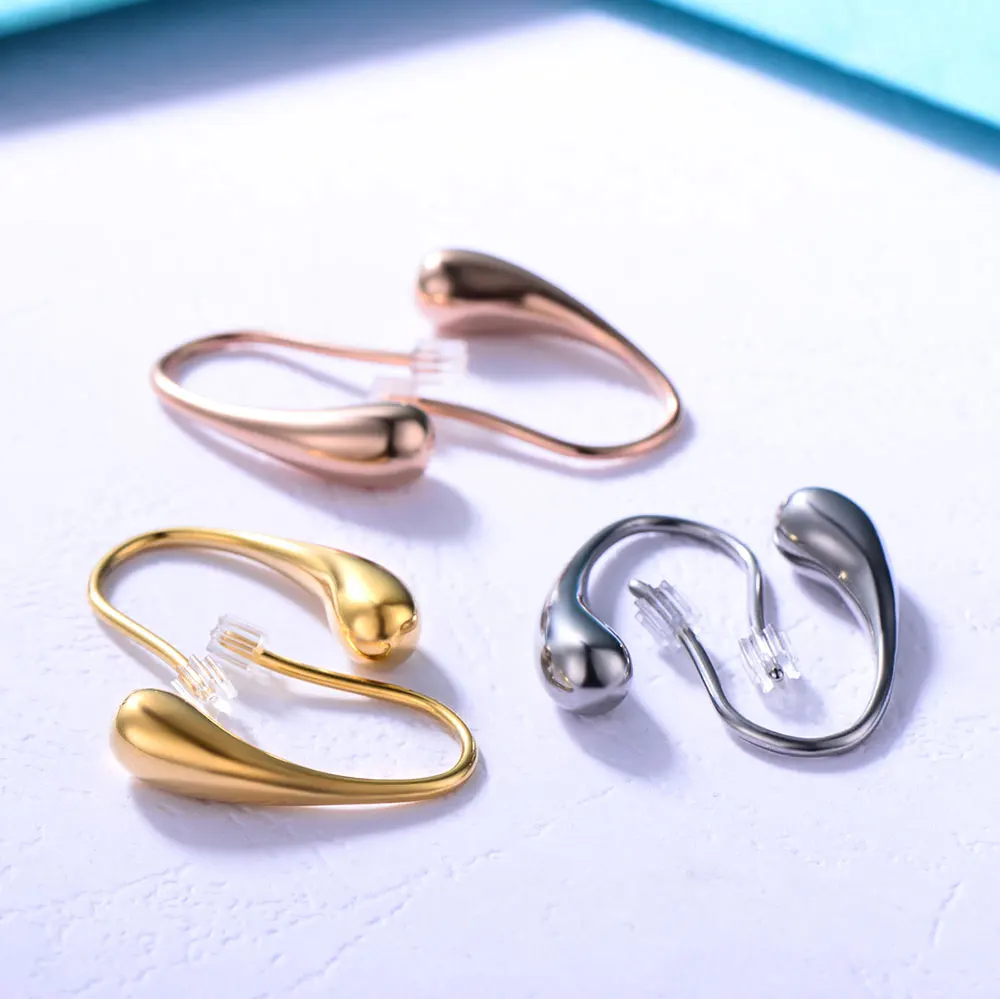 WAWFROK модные классические серьги из нержавеющей стали для женщин цвета розового