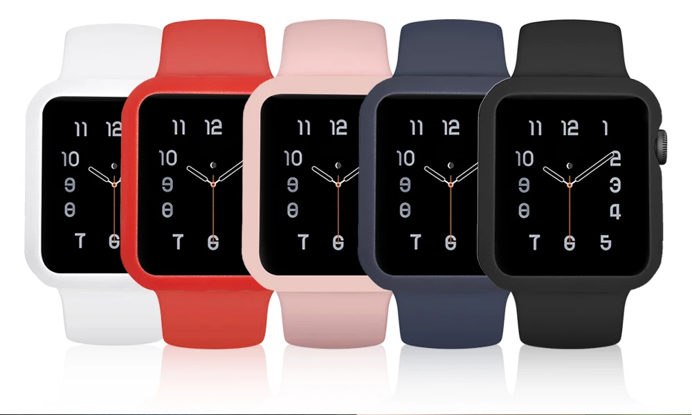 Мягкий силиконовый чехол ProBefit для Apple Watch 3 2 1 42 мм 38 мм полная защитная оболочка для iWatch 4 5 40 мм 44 мм бампер для часов
