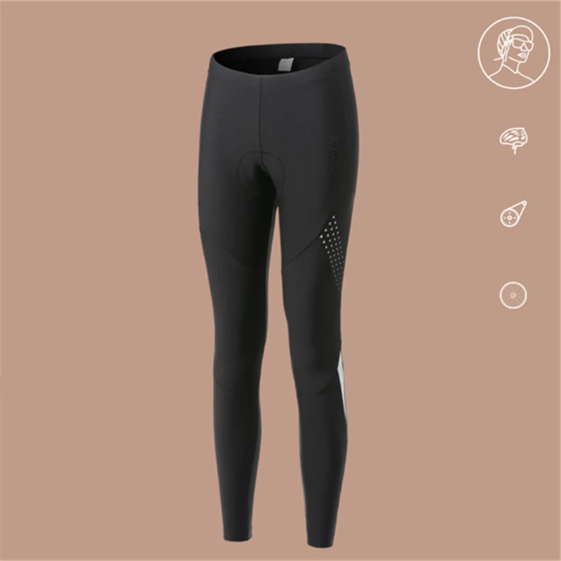 

Santic Women Winter Cycling Pants Reflective MTB Sports Bike Cycling Pants Windproof Waterproof Fleece Thickened Riding Trousers