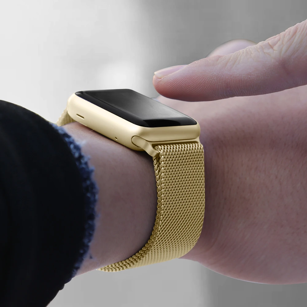 Milane петля браслет из нержавеющей стали ремешок для Apple Watch series 3 2 1 38 мм 42 мм браслет ремешок для i watch series 5 4 40 мм 44 мм