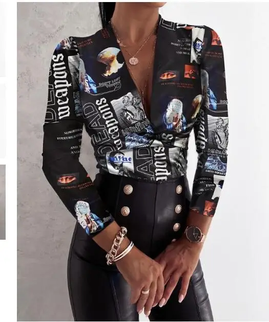 Женская Элегантная блузка с леопардовым принтом рубашка 2020 Осенний Повседневный