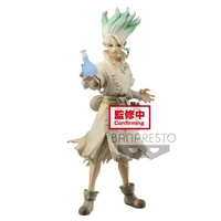 tronzo original banpresto dr stone senku ishigami figure of stone world kingdom of science senkuu action figure toys in stock